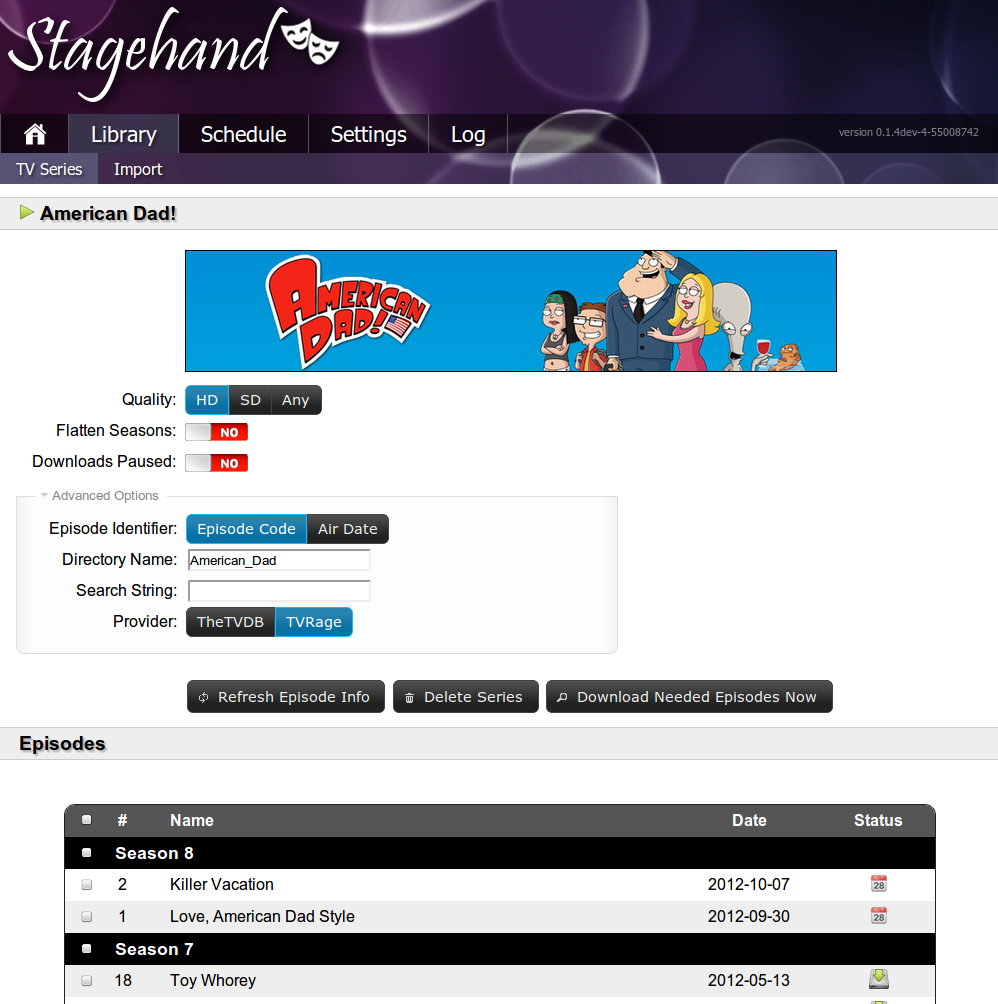 GitHub jtackaberry/stagehand Stagehand is a TV show manager for